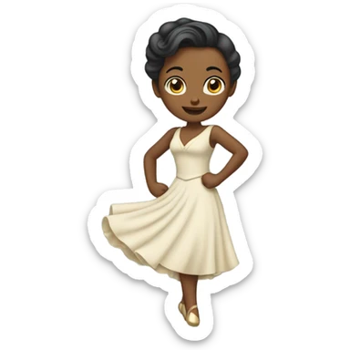 Woman curtsying  sticker