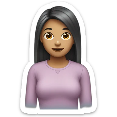 Girl with reg hair sticker