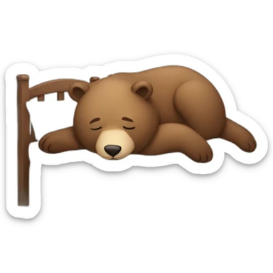 Lazy bear sleepy sticker