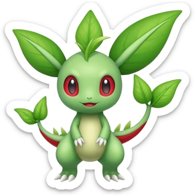 Celebi-Flygon-Shaymin-Chikorita-fusion (full body) sticker