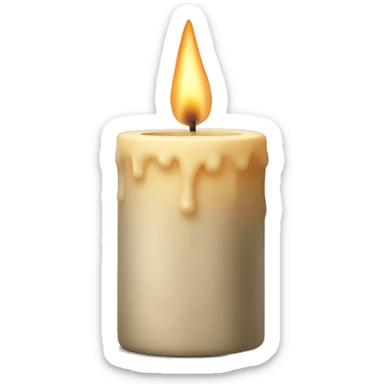 Candle in beige concrete vessel sticker