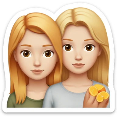  2 blonde girls one ginger  sticker