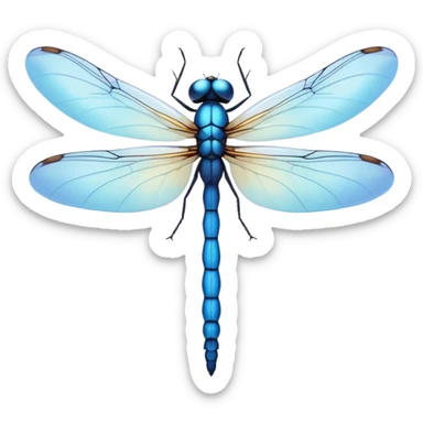 cute dragonfly emoji, soft pastel colors, simple and friendly style sticker