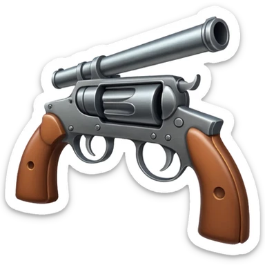 Double barrel gun sticker