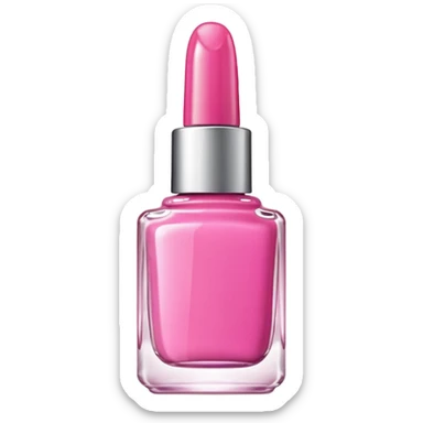 pink nail polish bottle open sticker