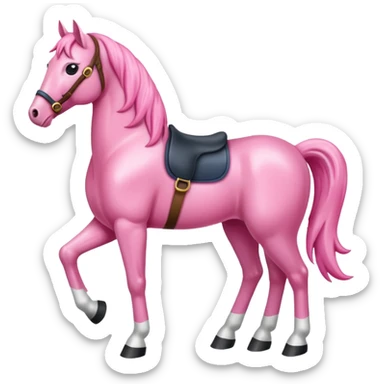 Pink horse sticker