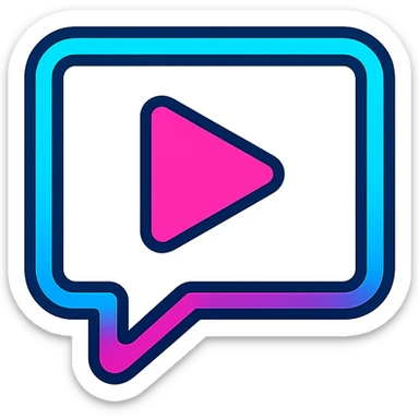 social media icon with RGB neon colors inspired by gaming setups, modern icon style, colorful, sharp lines sticker