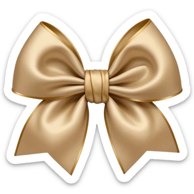 Beige bow sticker