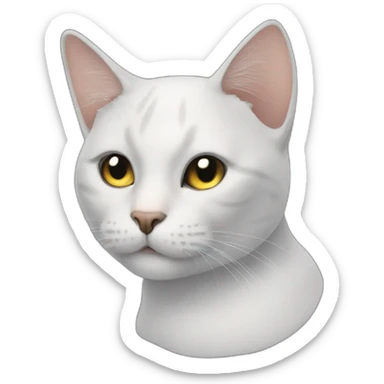Cat that looks like the moon emoji sticker