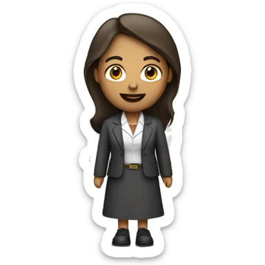 A female teacher and engineer with beard holding hands sticker