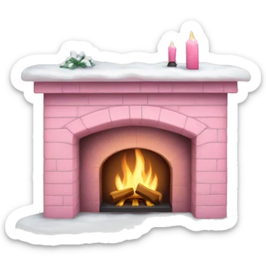 Winter Pink FirePlace sticker