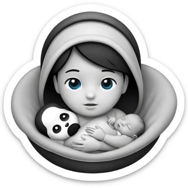 Newborn B&W Photoshoot sticker