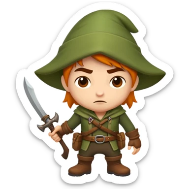 forest rogue character unimpressed stop look sticker