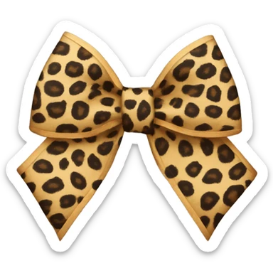leopard print bow  sticker