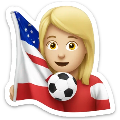 fan soccer with flag sticker