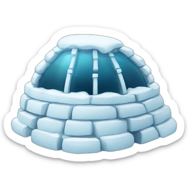 igloo with music symbol sticker