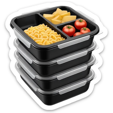 meal prep container black sticker