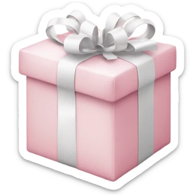 Light pink Christmas gifts under a white Christmas tree  sticker