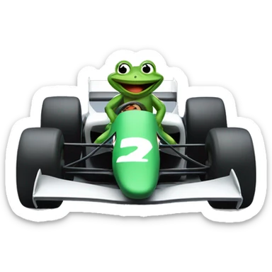 frog racing whit formula 1 sticker