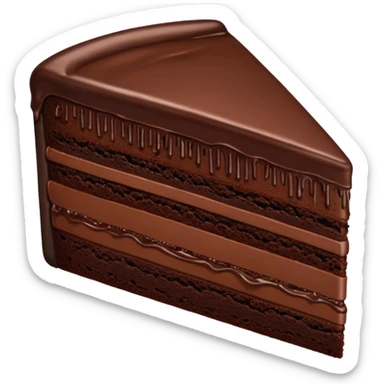 Chocolate cake one piece sticker