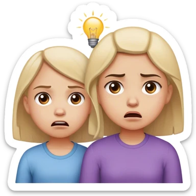 Big sister getting mad from little sister sticker