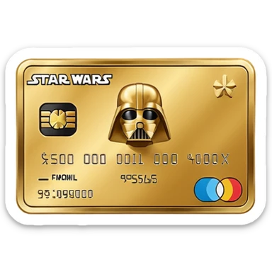 Star wars credits currency like a card sticker