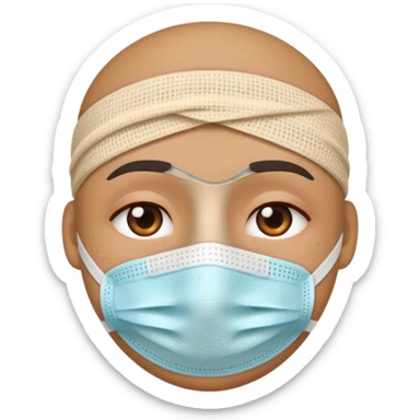 nose with a bandage on it
more closeup on the nose itself
without face sticker