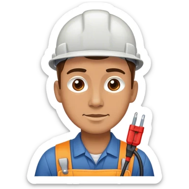 Un electricista trabajando  sticker