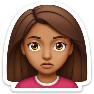 brownskin girl side eyeing with a disgusted face sticker