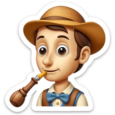 pinocchio long nose sticker