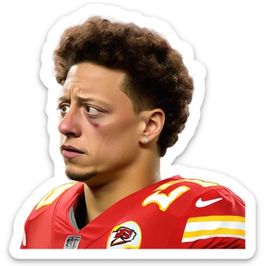 Patrick Mahomes sad crying  sticker