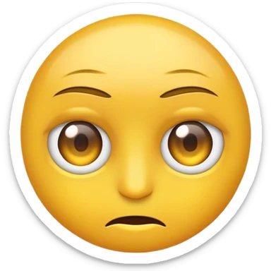 Un emoji qui a un regard méfiant et incrédule  sticker