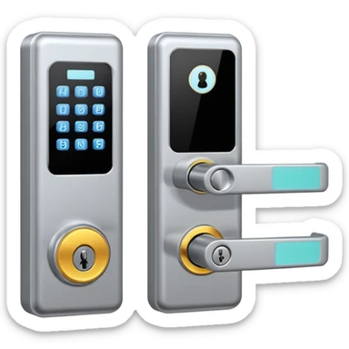 Electronic Door Lock System with card insert only screen no key hole sticker