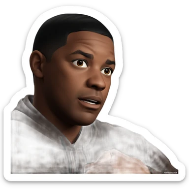 young boy with black hair sticker