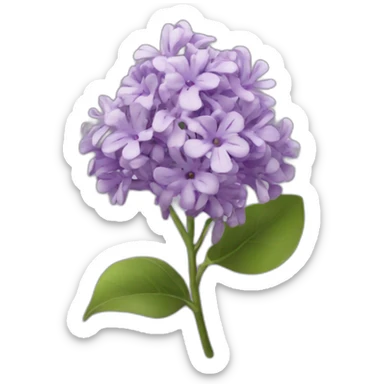 lilac flower sticker