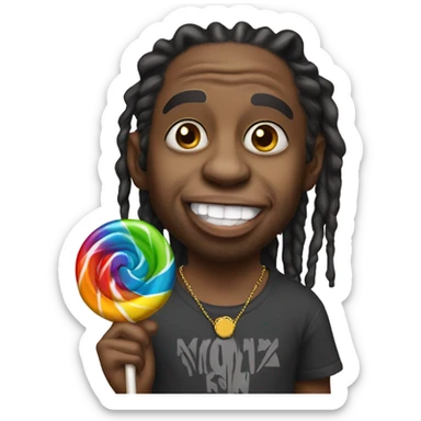 lil Wayne sucking a lollipop sticker