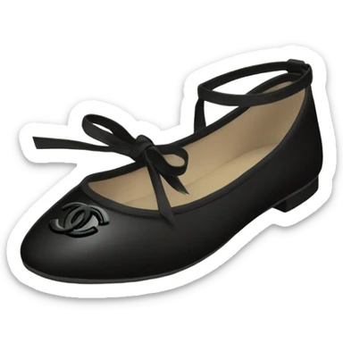 Black Chanel ballet flats sticker