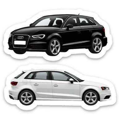 Audi A3 like a black cat  sticker