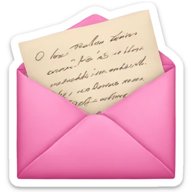 love letter pink sticker