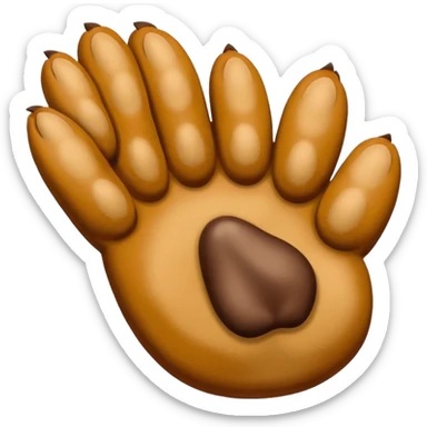 Dog paw raised in a clenched salute sticker