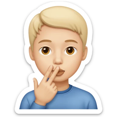 Shh finger sticker