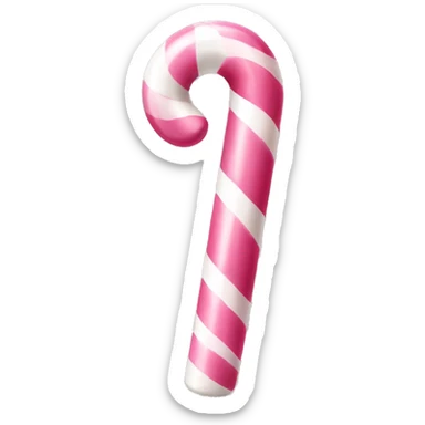 pink and white candy cane sticker