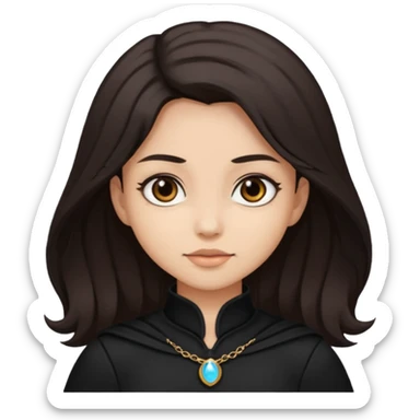 Shadow Moon from American Gods with dark brown hair, black outfit sticker