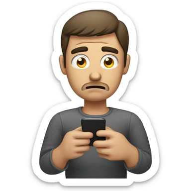 man is stressed because so many people unfollowed him on instagram sticker