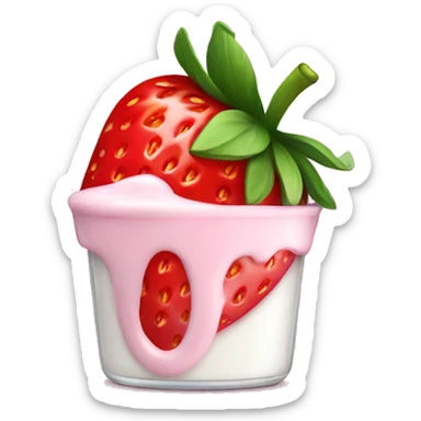 strawberry yogurt sticker