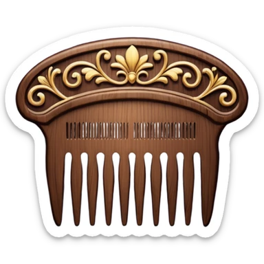 dark brown royal comb sticker