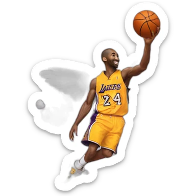 Kobe playing basketball in heaven with pop smoke sticker