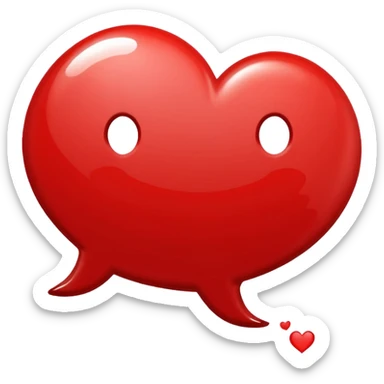 speech bubble with a heart inside sticker