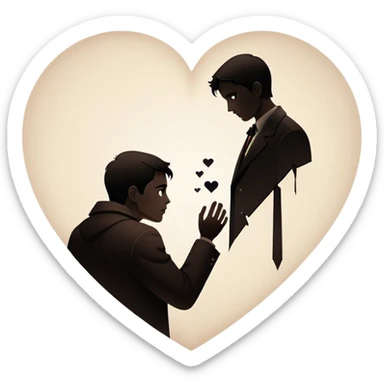 Icon for Drama Movies: A vintage movie poster-style design featuring a tense scene with emotional expressions, a dimly lit background, and key dramatic elements like a broken heart, a tear, and a silhouette of a person in despair. Bold, cinematic typography. Transparent background. sticker