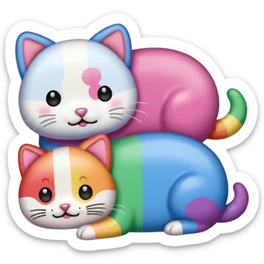 Nyan dog VS Nyan cat sticker